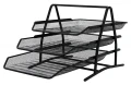 ZESTAW 3 SZUFLAD, Q-CONNECT, METAL, SIATKA, 273X262X350MM, CZARNY