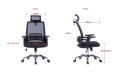 FOTEL BIUROWY 'MYKONOS', OFFICE PRODUCTS, CZARNY