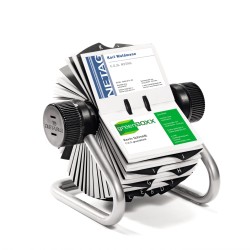 Durable Wizytownik Kartoteka Obrotowa na 400w Visafix Srebrny 248123