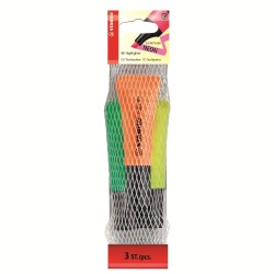 Zakreślacz Stabilo Neon 3 Y: Pomarańczowy, Zielony, Żółty