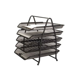 Zestaw Na Biurko Q-Connect Office Set, Metalowy, 5 Szufladek, Czarny