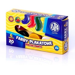 Farby Plakatowe 6 Kolorów 20ml Astra 301109001