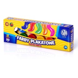 Farby Plakatowe 12 Kolorów 20ml Astra 83114901