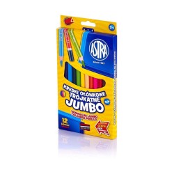 Kredki Ołówkowe Trójkątne Jumbo 12 Kolorów Astra 312110007