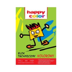 Blok techniczny kolorowy A4 Happy Color 9E40-598F6