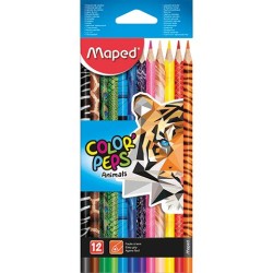 Kredki Colorpeps Animal Trójkątne 12 Sztuk  832212