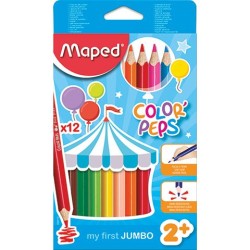 Kredki Colorpeps Jumbo Trójkątne 12 Sztuk  834010