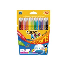 Flamastry 12 Kolorów Zmywalne Kid Couleur Bic
