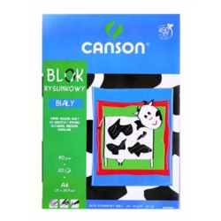 Blok Rysunkowy Biały A4 Canson 90 G 20  Kartek 100302694