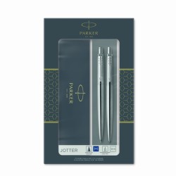 Parker Zestaw Duo Jotter Stainless Stell Ct Długopis I Ołówek 2093256