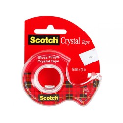 3M TAŚMA SCOTCH 600 CRYSTAL CLEAR 19MMX7,5M Z PODAJNIKIEM 3M