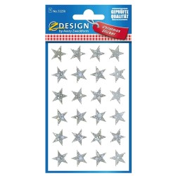 Avery Zweckform Naklejki Z-Design Foliowe Srebrne Gwiazdy  52256