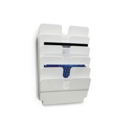 Durable Zestaw Sześciu Pojemników Na Dokumenty Poziomy Flexiplus 6 A4 Biały 1700014011