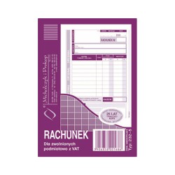 Michalczyk i Prokop Rachunek A6 Dla Zwolnionych Podmiotowo Z Vat 232-5