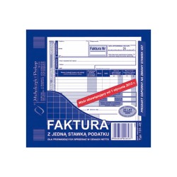 Michalczyk i Prokop Faktura to 2/3 A5 Oryginał Kopia Z Jedną Stawką Podatku 131-4e