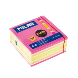 Karteczki Fluo Mix Kostka 76x76 400 Sztuk Milan