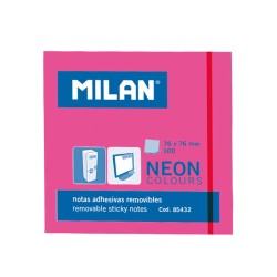 Karteczki Samoprzylepne 76x76 80 Sztuk Neonowe Różowe Milan