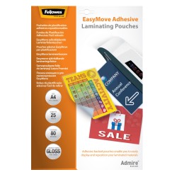 FELLOWES FOLIE DO LAMINACJI SAMOPRZYLEPNE A4 80 MIK  25SZT