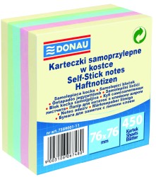 Kostka Samoprzylepna Donau, 76x76mm, 1x450 Kart., Mix Kolorów