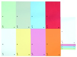 Przekładki Donau, Karton, 1/3 A4, 235x105mm, 100szt., Mix Kolorów