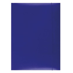 Teczka Z Gumką Office Products, Karton, A4, 300gsm, 3-Skrz., Niebieska