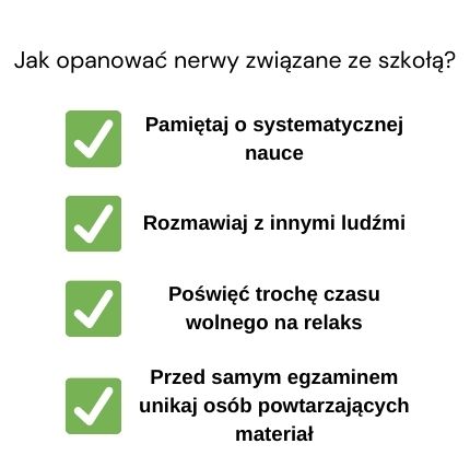 Jak opanować nerwy związane ze szkołą?