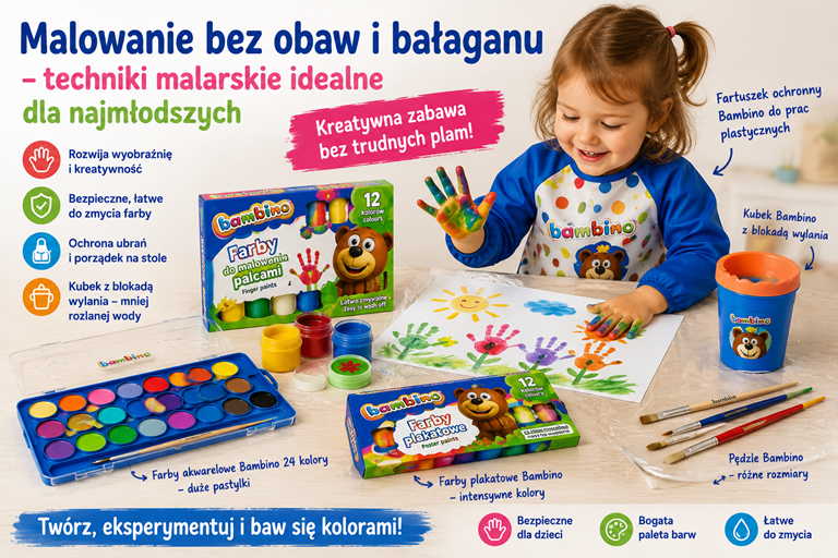 Malowanie bez obaw i bałaganu – techniki malarskie idealne dla najmłodszych